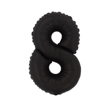 Imagem de BALAO CROMADO C/CANUDO 16" PRETO FOSCO NUMERO 8