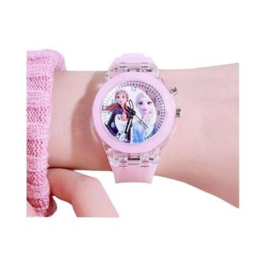 Imagem de Relógio De Pulso Infantil LED Com Padrão De Princesa Congelada Para Me