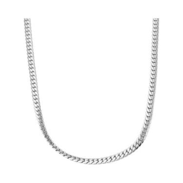 Imagem de Colar Elegante De Corrente Lateral De 5MM Em Prata Esterlina 925 Com O