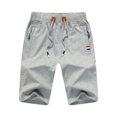 Imagem de Bermudas Casuais Masculinas De Verão Respirável Em Cores Sólidas Moda 