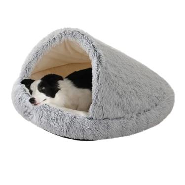 Imagem de Cama tranquilizante para cães echada, cama para gatos, cama grande, capa removível e lavável(Gradient gray,49")