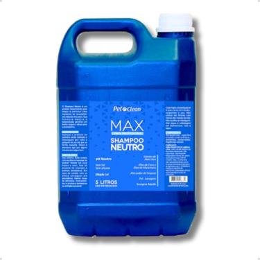 Imagem de Shampoo Condicionador Neutro Pet Shop 5 Litros Max Premium para Cachorro e Gato Pet Clean