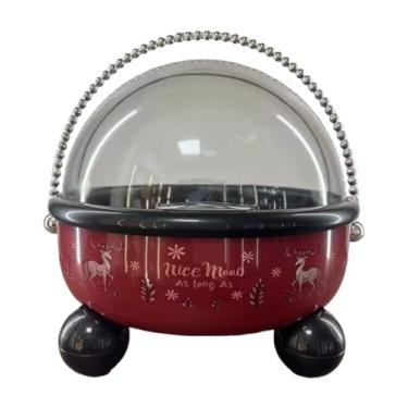 Imagem de IEUDNS Tigela para servir frutas, recipiente para armazenar alimentos, bandeja para lanches e doces para sala de estar, Vermelho