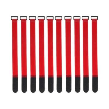 Imagem de Fita Mágica De Nylon Reutilizável 10 Peças, Laços Adesivos Auto-adesiv