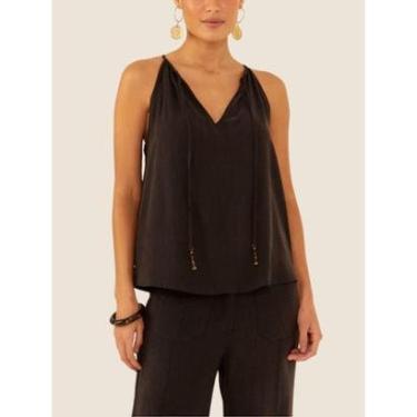 Imagem de Blusa Alcinha Decote Maria Filó Cor:;Tamanho:M-Feminino