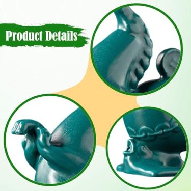 Imagem de Generic Mini incensário de mesa em formato de, com miniatura de estatueta para incenso, ideal para hotéis e festivais de primavera, Verde