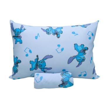 Imagem de Jogo de Lençol Portallar Disney Stitch 70% Algodão Solteiro Stitch Song