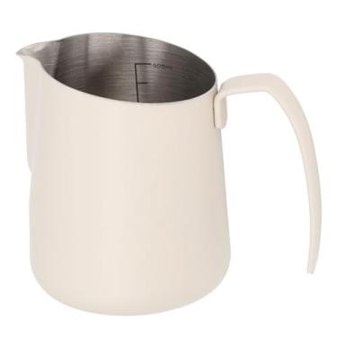 Imagem de Generic Jarro Latte Art, Troca por Espuma Em Escala Transparente, Controle Preciso e Multifuncional, Aço Inox 304 para Cafeteria (500ML Bege)