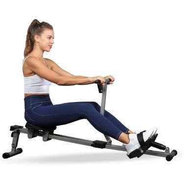 Imagem de Aparelho Remador Magnético com Bluetooth para Treino em Casa, YSSOA, Cinza