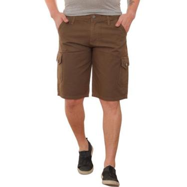 Imagem de Bermuda Masculina Cargo Tendência Despojada Com Bolsos - Estilo Renova