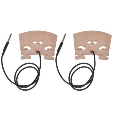 Imagem de Ponte elétrica para violino com captador piezo interno para peças de reposição de tamanho de violino 4/4, conjunto com 2