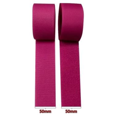 Imagem de Fecho De Contato Macho e Fêmea 50mm X 1 Metro - Rosa - Jki