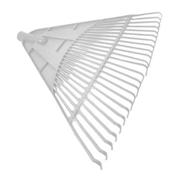 Imagem de FashionCha Cabeça de Ancinho para Folhas de Jardim, Ferramenta Profissional Versátil E Fácil de Instalar, com 24 Dentes, Ideal para a Limpeza de Primavera, Branco, Tamanho real