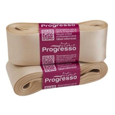 Imagem de Fita de Cetim Simples Progresso 38mm Bege - 10 Metros - no-brand