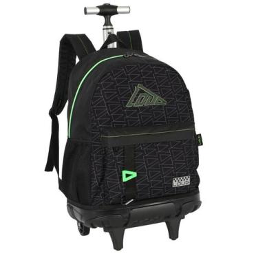 Imagem de Mochila Escolar 2Em1 Rodas E Costas Luxo Game Loud - Preto - Luxcel