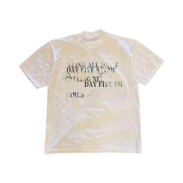 Imagem de Camiseta Gráfica Unissex De Manga Curta Casual Marca De Luxo Tendência