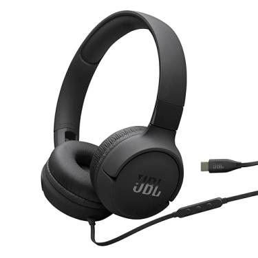 Imagem de JBL Fones de ouvido intra-auriculares Tune 520C com fio USB-C com suporte de áudio de alta resolução, som graves puros, ajuste confortável, conectividade USB-C, controle remoto de 3 botões com