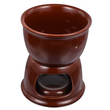 Imagem de IMIKEYA 1 conjunto de panela de fondue de queijo de cerâmica para derretimento de chocolate para manteiga, doces, caramelo, cozinha, jantar, festas ao ar livre