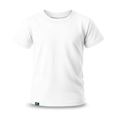 Imagem de Camiseta Entre Marés Infantil Básica 100 Algodão Fio 30.1 Penteado Cri