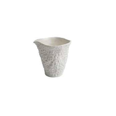 Imagem de Molho de molho branco, 200 ml, jarro de molho de cerâmica, porcelana para molho de salada, caldo, creme de creme, perfeito para mesa de jantar, jarro de leite