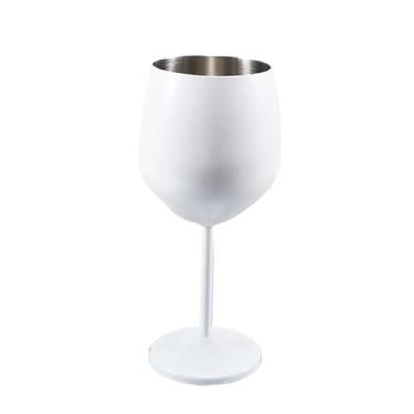 Imagem de Conjunto de 510 g/4 peças de taças de vinho de aço inoxidável, festas, escritórios, casamentos, aniversários, taças de vinho, móveis domésticos (branco)