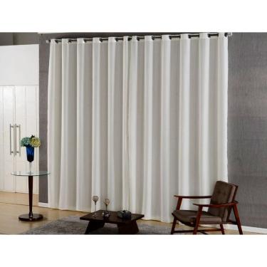 Imagem de Cortina Sala Quarto Em Tecido Microfibra Palha 3,00X2,20