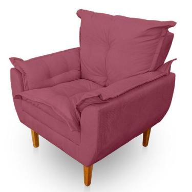 Imagem de Poltrona Opala Premium para Sala e Quarto Suede - LH Decor - Los Herma