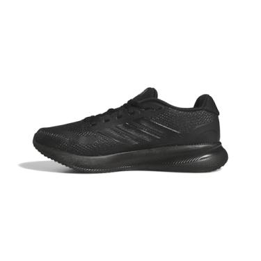Imagem de adidas Runfalcon 5 Tênis de corrida masculino, Preto/Preto/Branco, 14 Wide