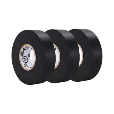 Imagem de Fita Isolante Elétrica De PVC Preta À Prova D'água, Adesiva, 3/4 Poleg