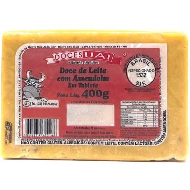 Imagem de Doce de Leite c/ Amendoim em Tablete Doces Uai 400g