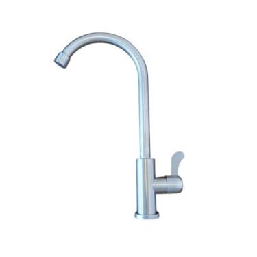 Imagem de Torneira pia bica móvel simples de bancada Metal cromada 1/4 de volta banheiro cozinha lavabo lavatório área externa