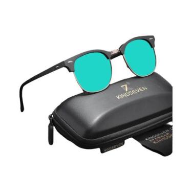 Imagem de Óculos De Sol Femininos De Armação Grande Polarizados UV400 KINGSEVEN 