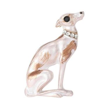 Imagem de Broche De Esmalte Unissex Com Strass De Cachorro, Joia De Lapela Para 