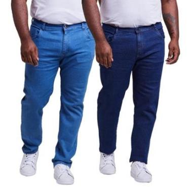 Imagem de Kit 2 Calça  Jeans Plus Masculina Skinny-Masculino