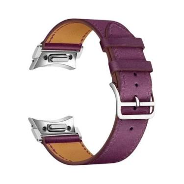 Imagem de Pulseira De Couro Quick Fit Para Samsung Galaxy Watch 6/5/4 40mm 44mm 