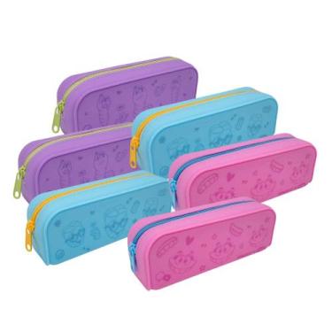 Imagem de Estojo Retangular de Silicone Fini - Pacote Sortido com 6 unidades Leo