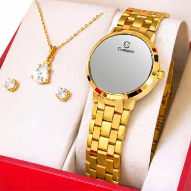 Imagem de Relógio Champion Led Dourado Digital 1 Ano De Garantia Luxo