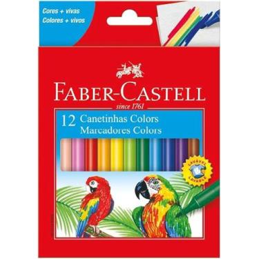 Imagem de Canetinha Colors Faber Castell Hidrográficas 12 Cores - Faber Catell