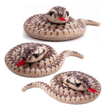 Imagem de Kit Mini Cobra De Pelúcia Realista 13cm Cor:3x Marrom - Fizzy, 3x marr
