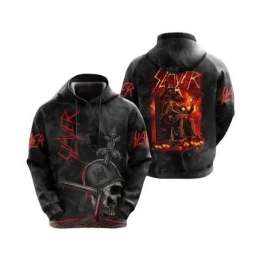 Imagem de Moletom Oversized 3D Print SLAYER ROCK Para Homens E Mulheres, Moda Ca