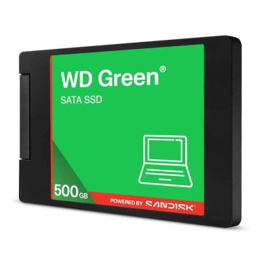 Imagem de SSD 500GB Sata3 WD Green, Desempenho de leitura sequencial de 545MB/s, WESTERN DIGITAL