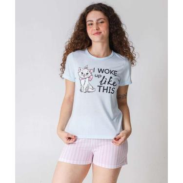 Imagem de Pijama Feminino Estampa Marie Disney Azul-72040, Azul, P