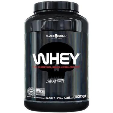 Imagem de Whey Protein Concentrado 900g Black Skull Sabor Morango