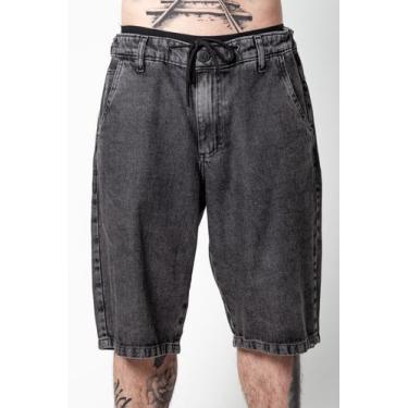 Imagem de Bermuda Jeans Baggy Oversized Larga Estonada Street Hunter - Hunter Cl