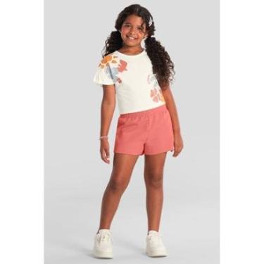 Imagem de Conjunto infantil menina cropped florido Brandili-Feminino