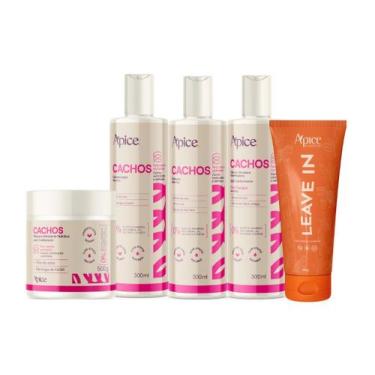 Imagem de Kit Shampoo, Condicionador, Gelatina, Ativador Cachos e Leave in - Api