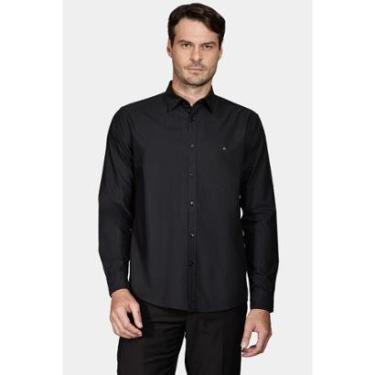 Imagem de Camisa Aramis Slim Oxford Liso Preto-Masculino