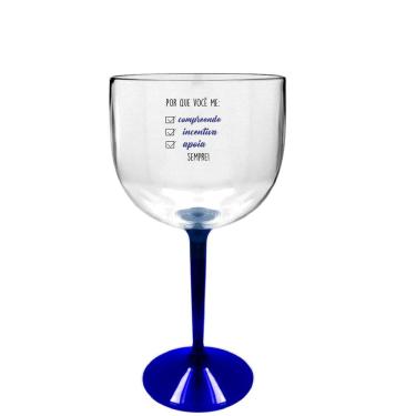 Imagem de Taça Gin Bicolor Azul Para Dia Dos Namorados
