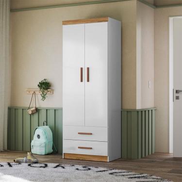 Imagem de Guarda Roupa Infantil Roupeiro Onix 2 Portas e 2 Gavetas Peternella Moveis