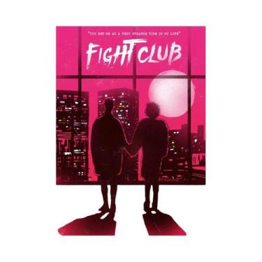 Imagem de Pôster Do Filme Fight Club Com Brad Pitt, Pintura Em Tela HD, Arte De 